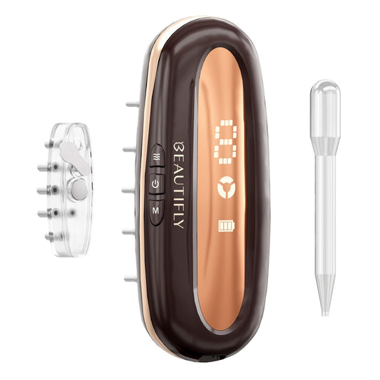 BEAUTIFLY Multifunktionaler Haarwuchs-Kamm dark