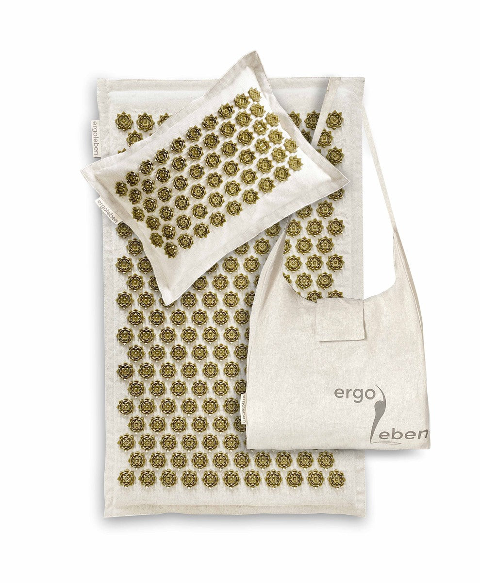 ERGOLEBEN Akupressur Premium Matten Set braun