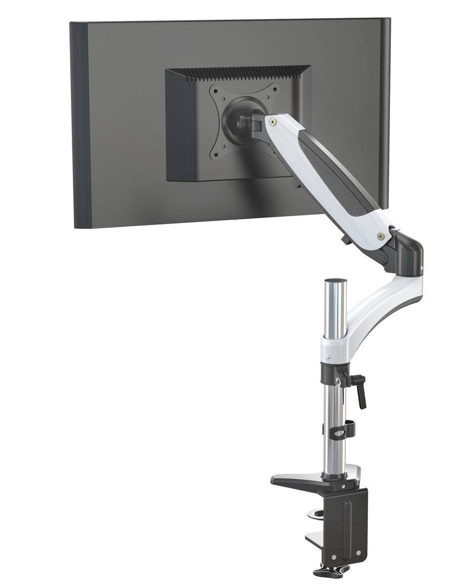 ERGOLEBEN GS130TK 1 Monitor Tischhalterung mit Verlängerung | 15-32 Zoll | Gasdruckfeder | höhenverstellbare | drehbar schwenkbar neigbar | VESA 75/100 | bis 8kg Monitor