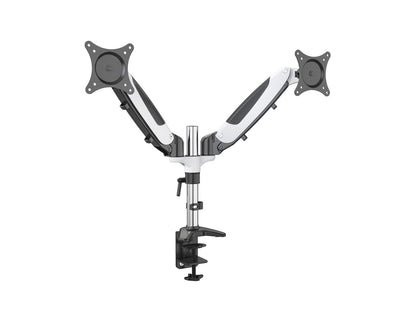 ERGOLEBEN GS220TK 2 Monitor Tischhalterung | 15-27 Zoll | Gasdruckfeder | höhenverstellbare | drehbar schwenkbar neigbar | VESA 75/100 | bis 8kg je Monitor