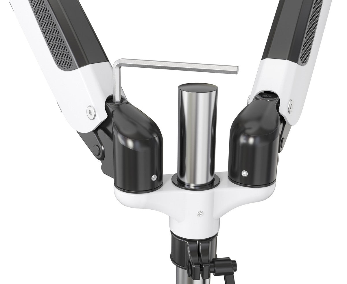 ERGOLEBEN GS220TK 2 Monitor Tischhalterung | 15-27 Zoll | Gasdruckfeder | höhenverstellbare | drehbar schwenkbar neigbar | VESA 75/100 | bis 8kg je Monitor