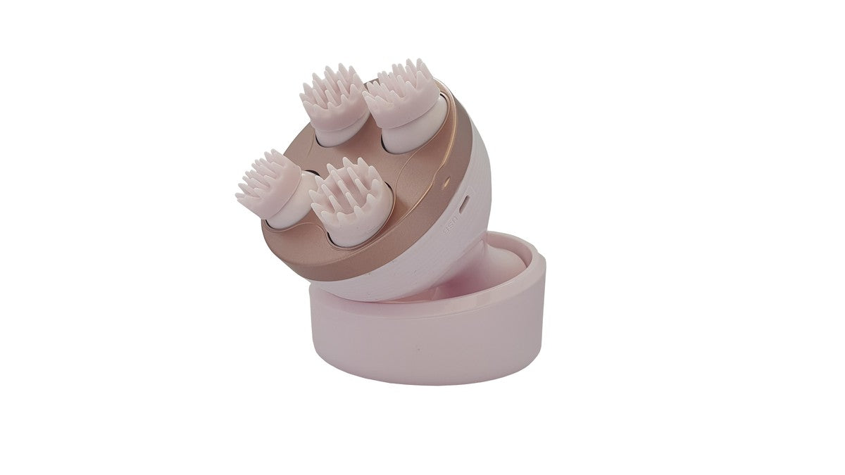 ERGOLEBEN Kopfmassagerät kabellos mit Akku rose