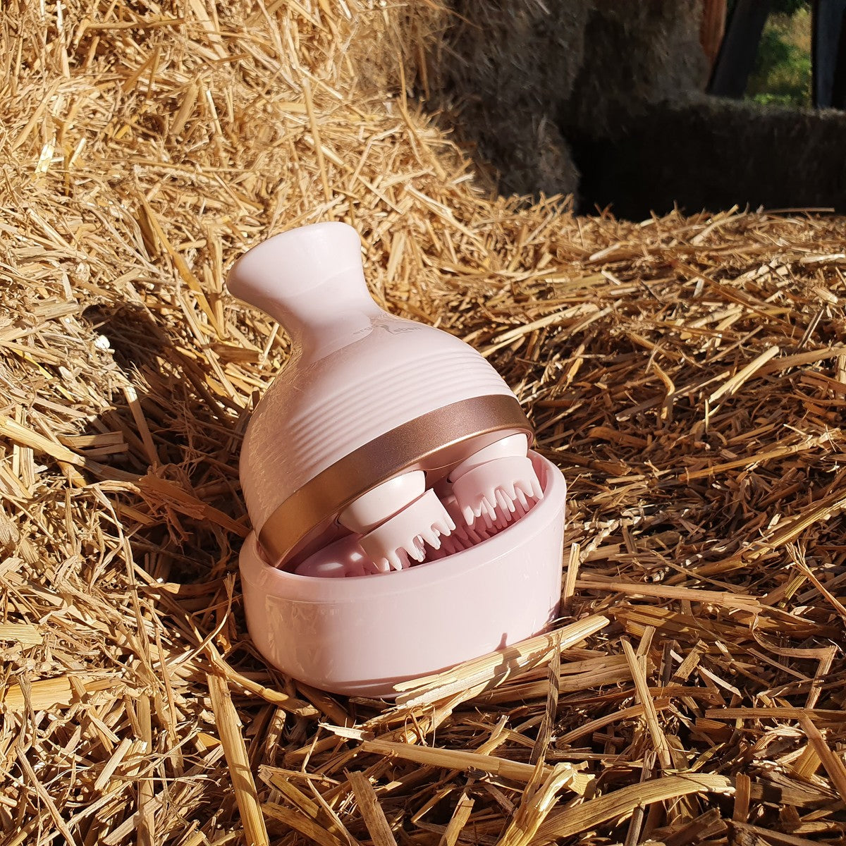 ERGOLEBEN Kopfmassagerät kabellos mit Akku rose