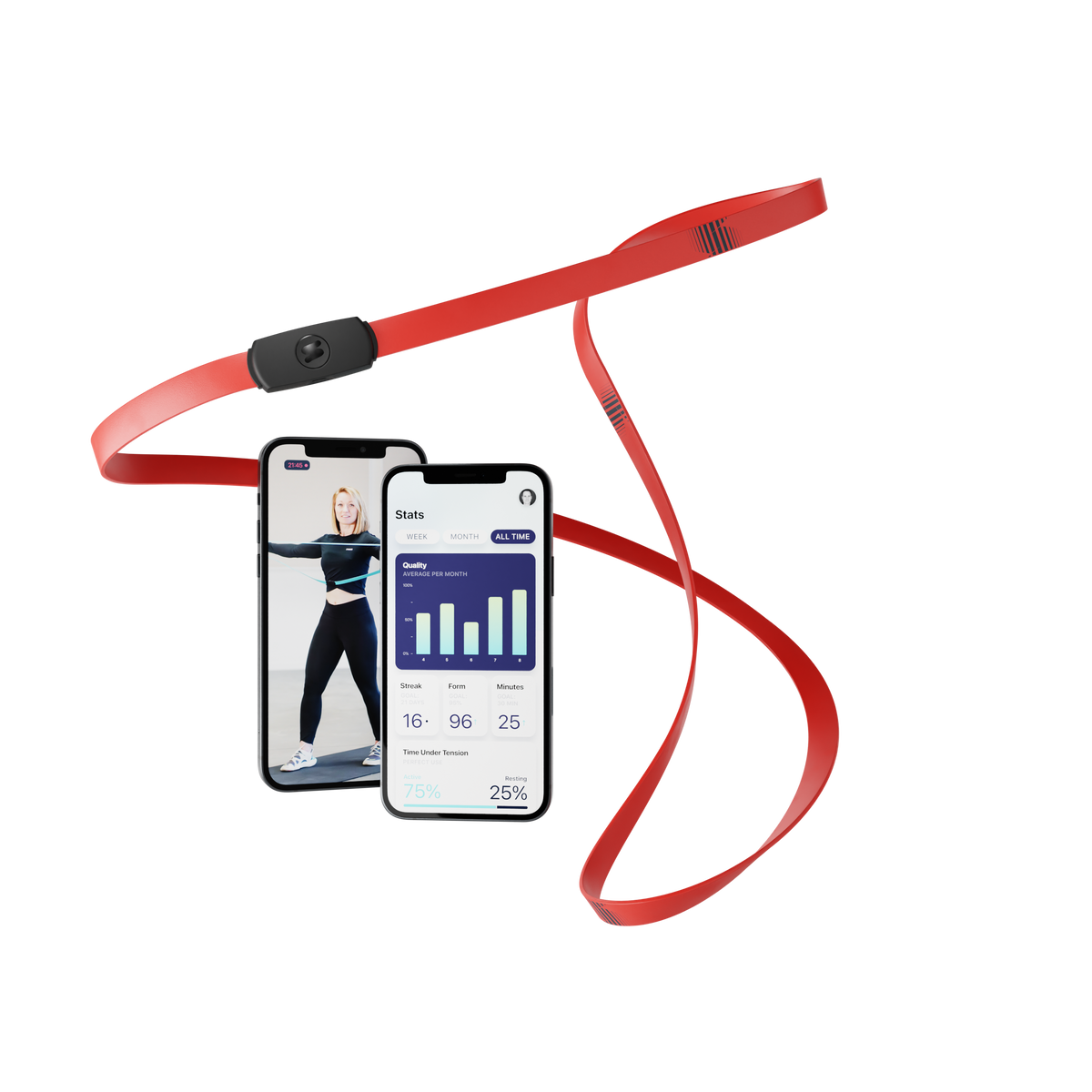 STRAFFR Sport Fitness Band mit App stark