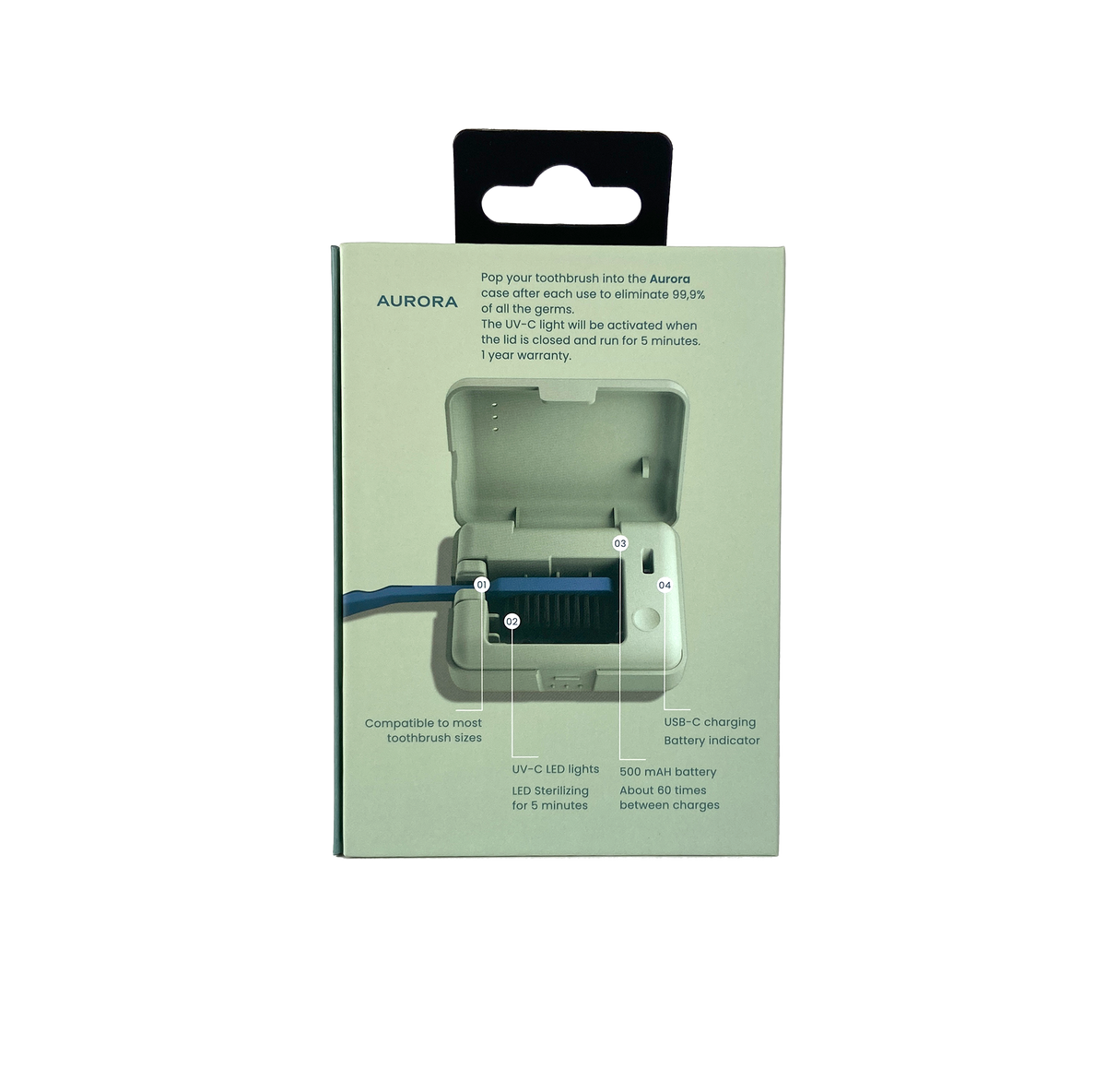 LUCENT Aurora Zahnbürsten Sterilisator mint