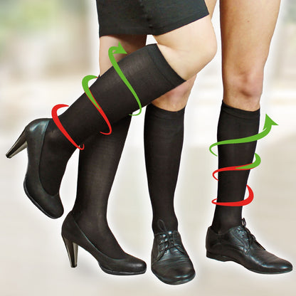 HYDAS Kompressionsstrümpfe schwarz Doppelpack