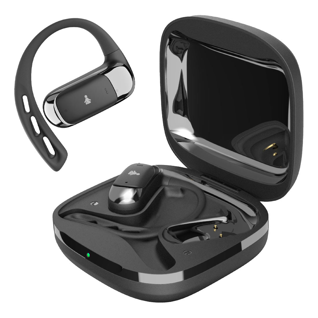 FITPADDY Open-Ear Sportkopfhörer Schwarz