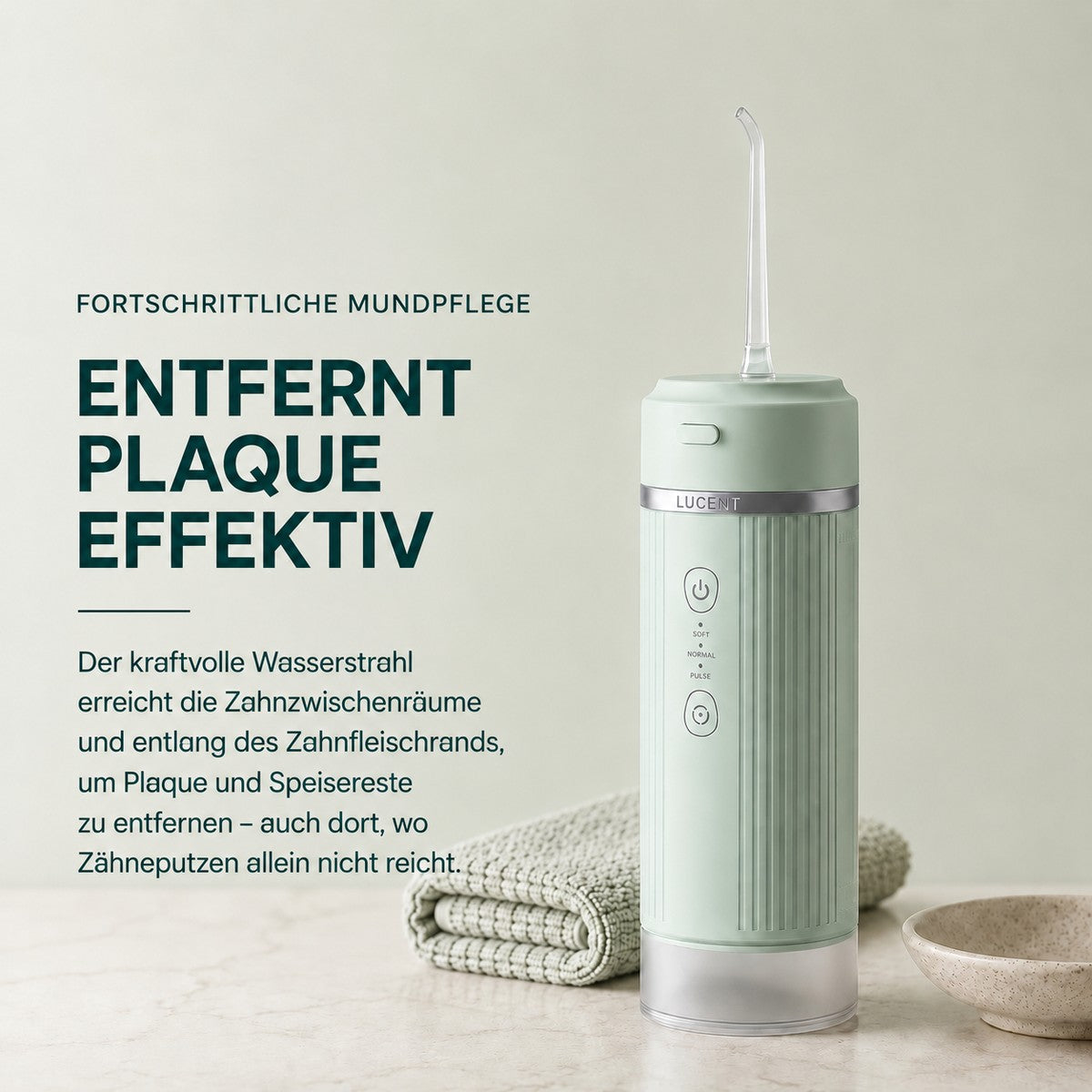 LUCENT Pulse Mundreinigung Wasserflosser Set